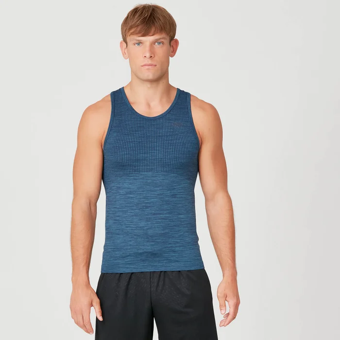 MP Men's Seamless Tank Top - Petrol Blue