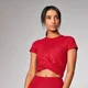 Myprotein Power Short Sleeve Crop Top - Crimson