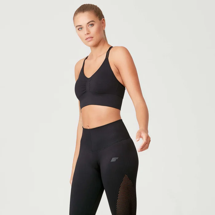 MP Women's Shape Seamless Sports Bra - Black