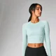 Myprotein Shape Seamless Long Sleeve Crop Top - Seafoam
