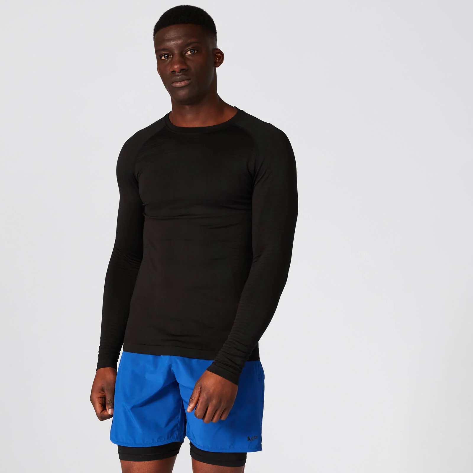 MP Elite Seamless Long Sleeve Top - Black - XS Image 1