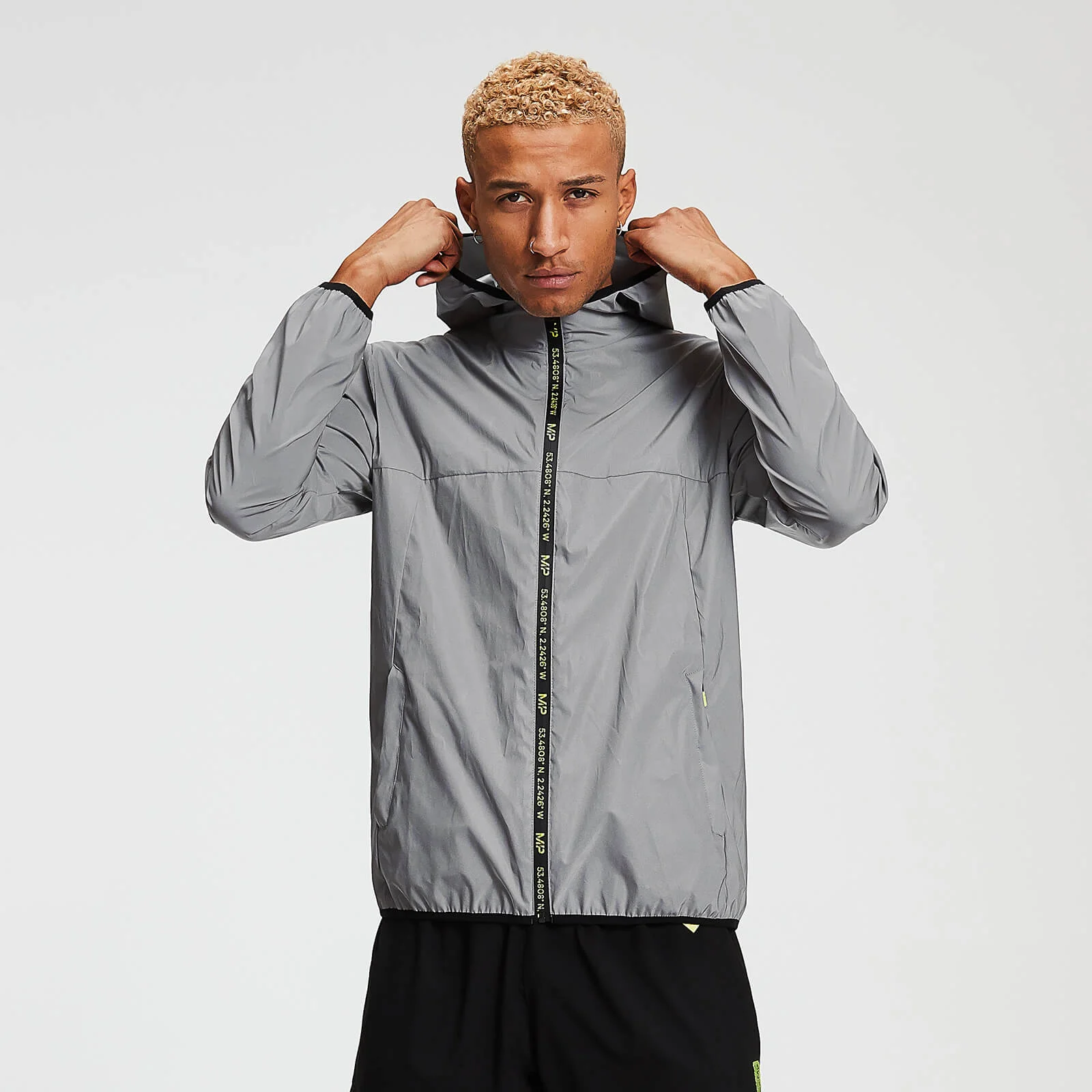 MP Men's Training Reflective Jacket - Silver - XS Image 1