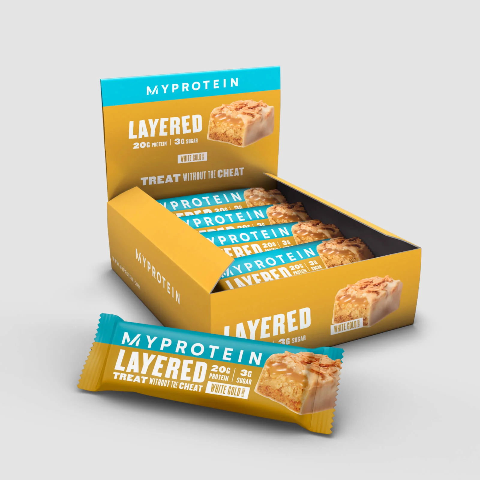 Myprotein Retail Layer Bar - White Gold - 12 х 60g - White Gold Image 1