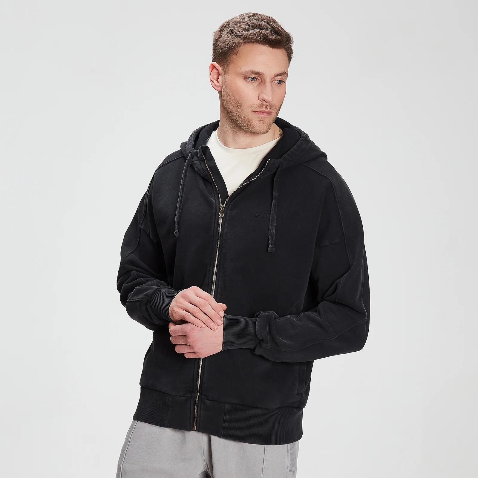 MP Men's Training Zip Through Hoodie - Black - XXS Image 1