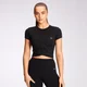MP Women's Power Short Sleeve Crop Top - Black