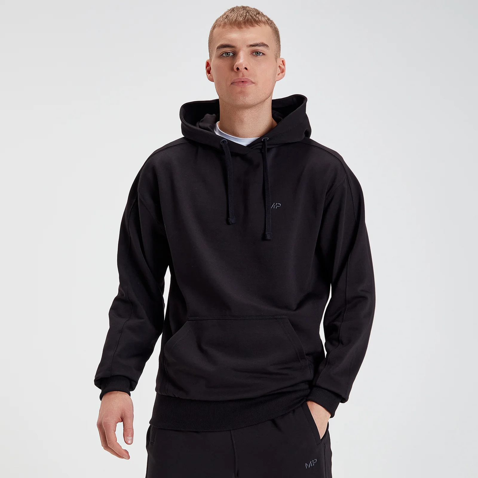 MP Men's Rest Day Oversized Hoodie - Washed Black - XS Image 1