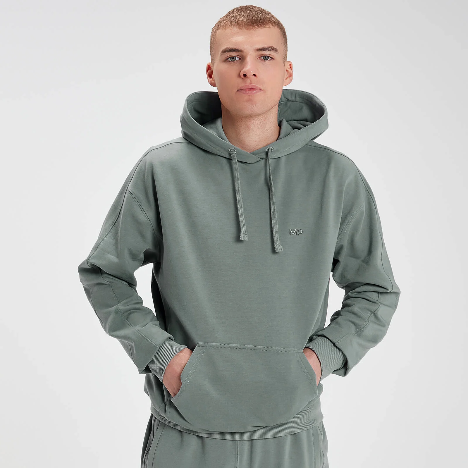 MP Men's Rest Day Oversized Hoodie - Cactus - XXS Image 1