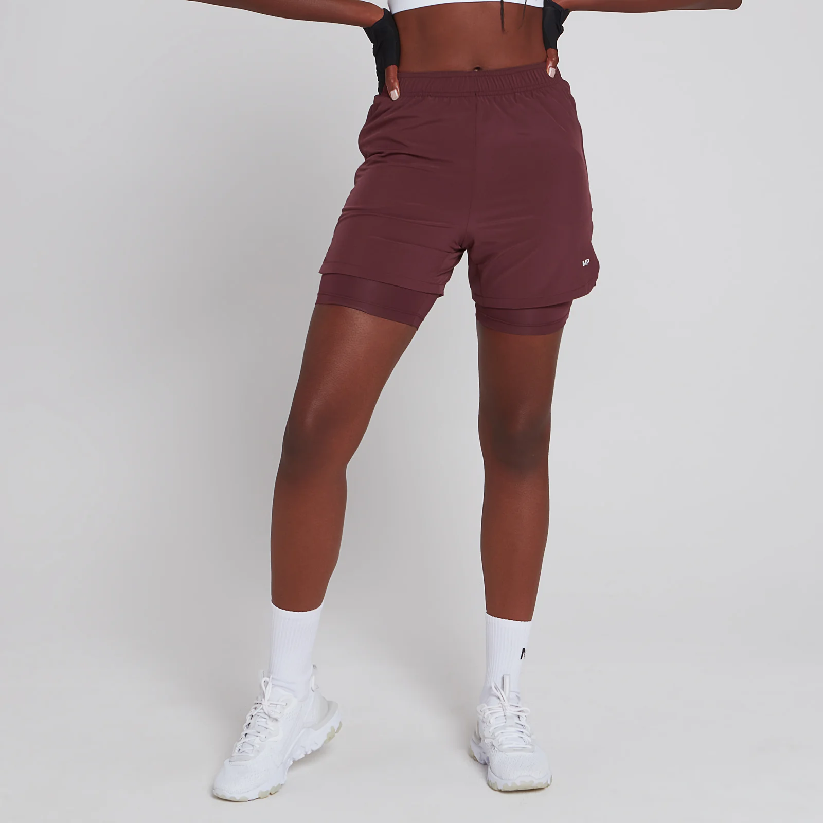 MP Women's 2 IN 1 Training Jersey Short - Port - XS Image 1