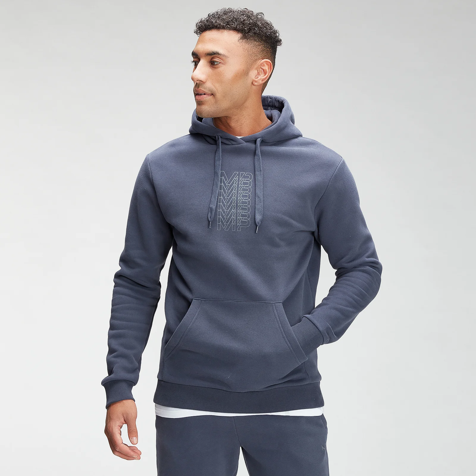 MP Men's Repeat MP Graphic Hoodie - Graphite - XXS Image 1