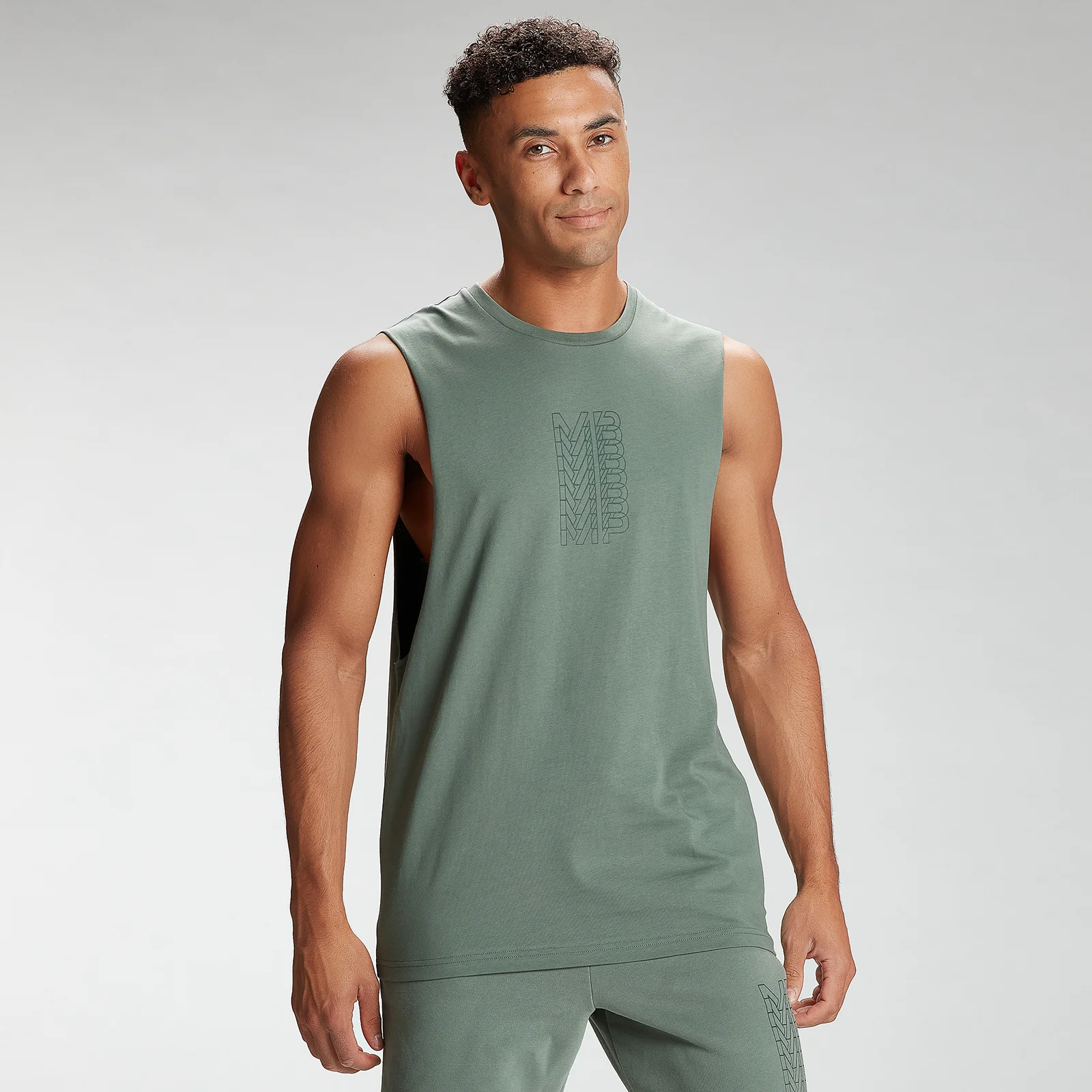 MP Men's Repeat MP Graphic Tank Top - Cactus - XXS Image 1
