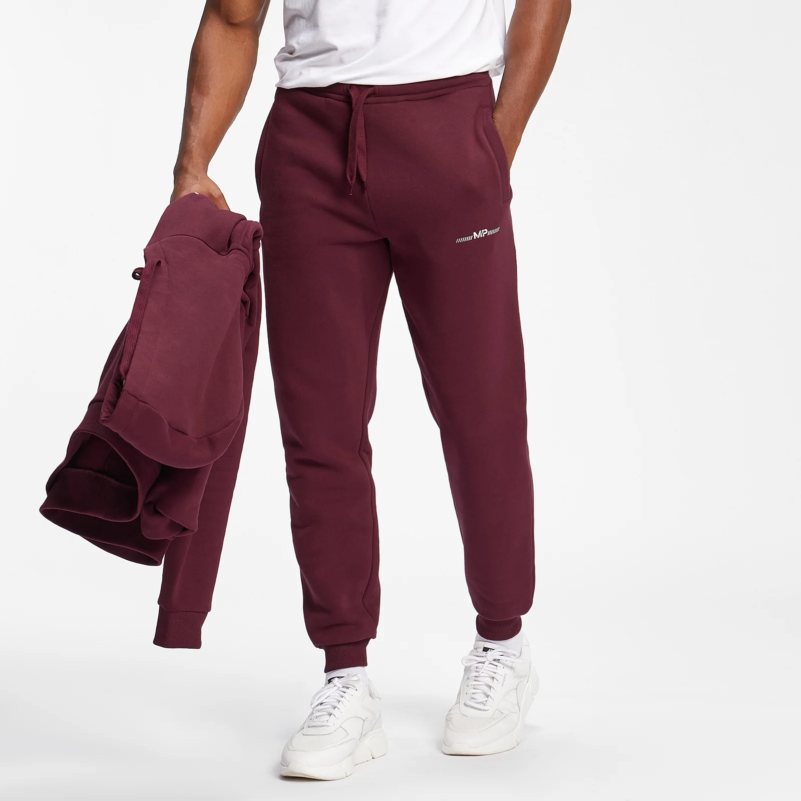 MP Men's Mini Mark Graphic Joggers - Merlot - XXS Image 1