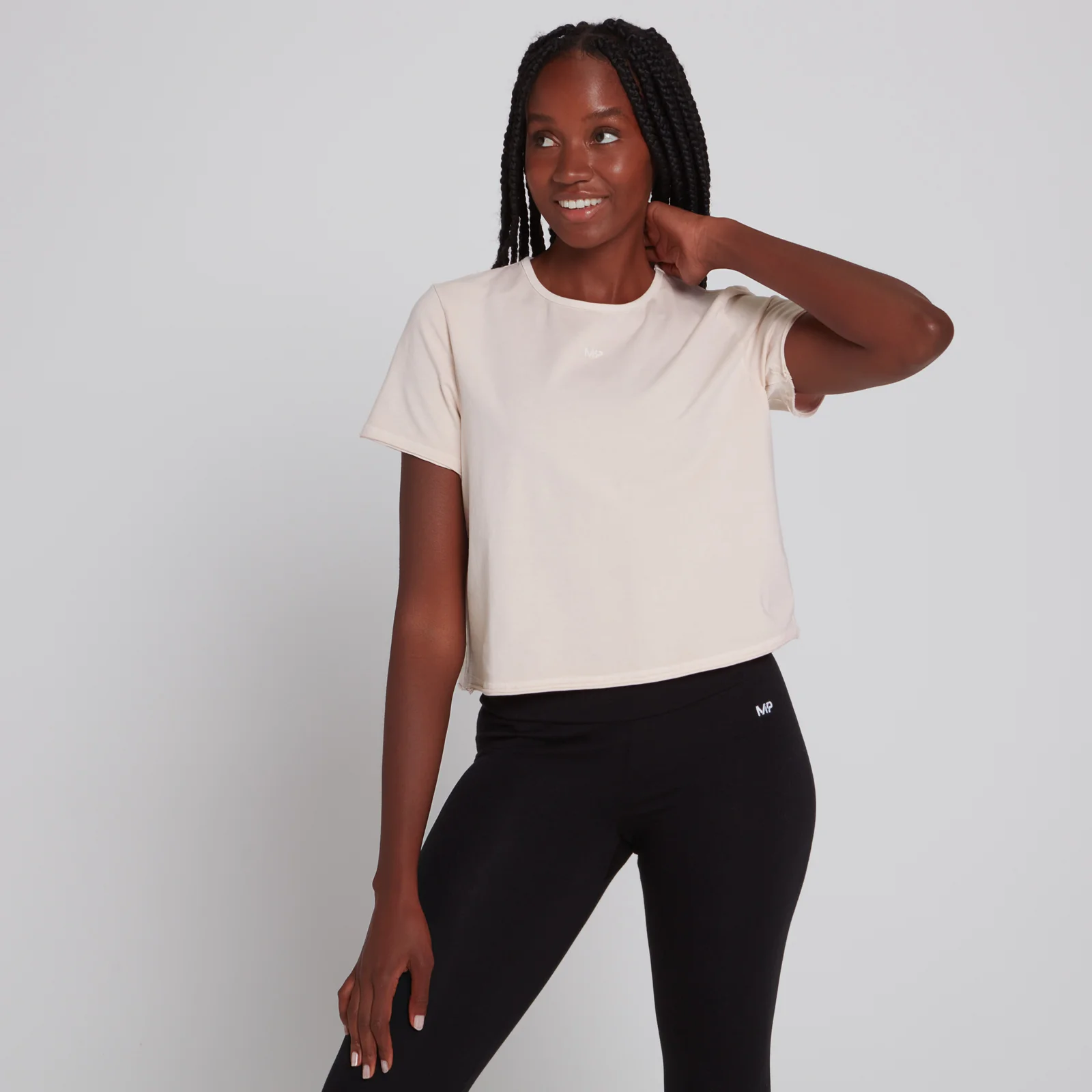 MP Women's Training Cropped T-Shirt - Light Pink - XXS Image 1