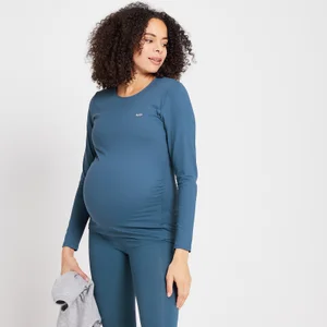 MP Women's Power Maternity Long Sleeve Top - Dust Blue - Size XS
