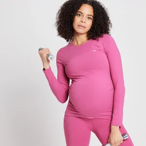 MP Women's Power Maternity Long Sleeve Top - Sangria - Size XXS