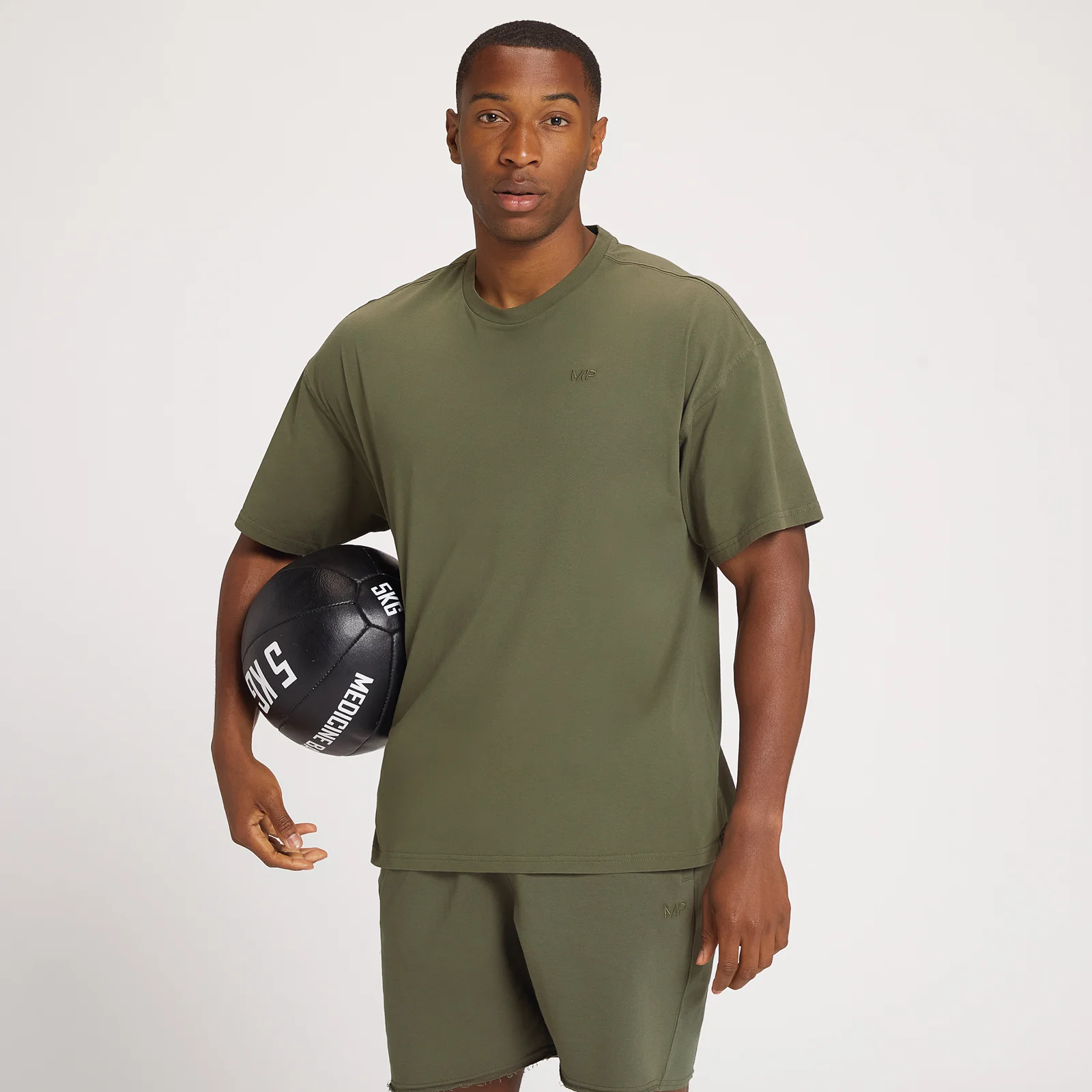 MP Men's Dynamic Training Oversized Short Sleeve T-Shirt - Dark Olive - XXS Image 1
