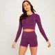 MP Women's Adapt Seamless Long Sleeve Crop Top - Dark Purple