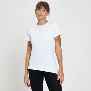 MP Women's Composure Short Sleeve Asymmetric Top - White - Size XXS