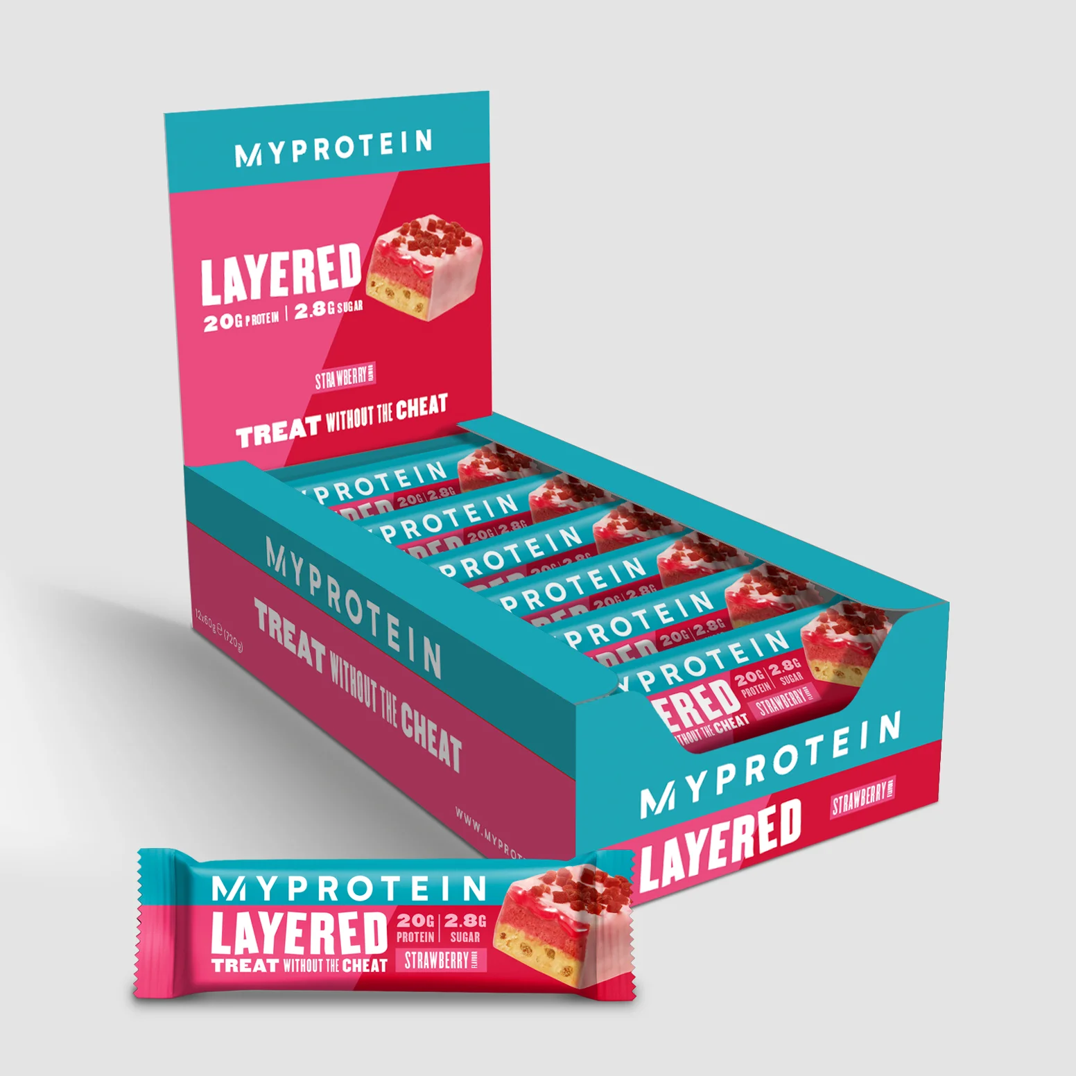 Myprotein Retail Layered Bar (ALT) - 12 х 60g - полуничний Image 1