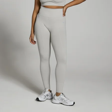 MP Women's Lifestyle Ribbed Leggings - Light Grey