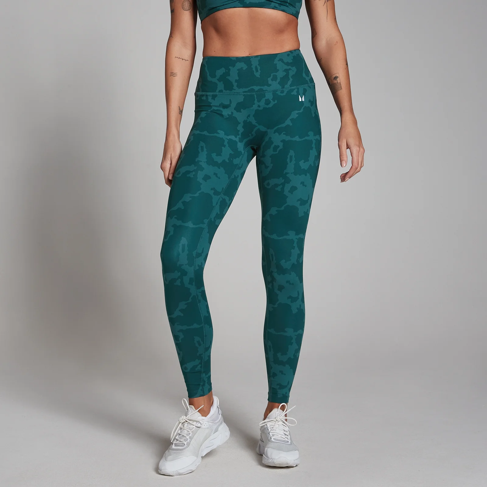 MP Women's Tempo Abstract Leggings - Marine Blue - XS Image 1