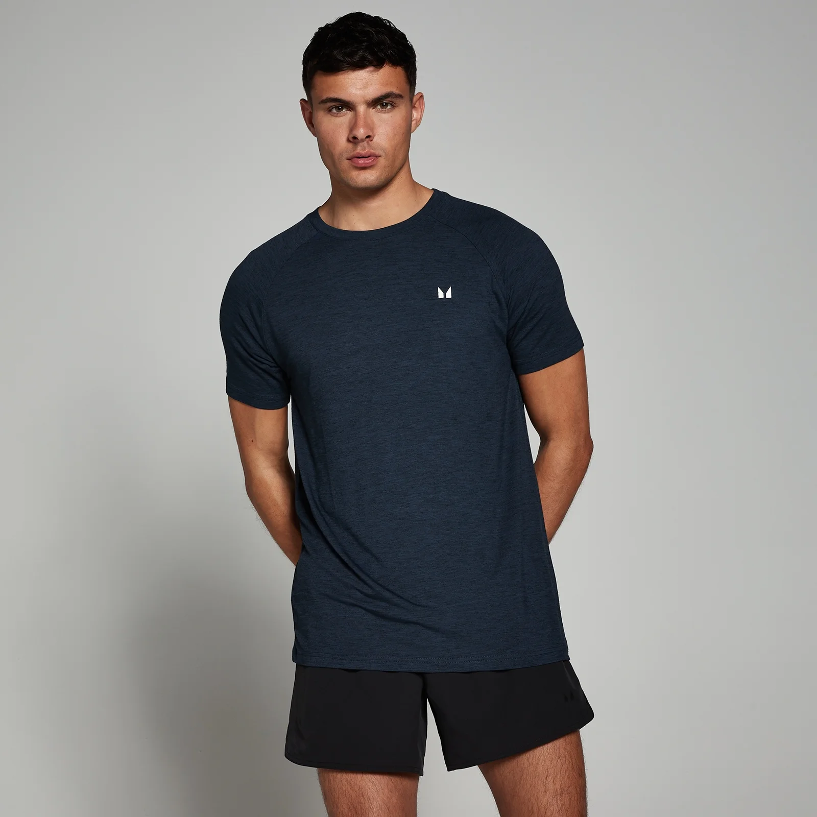 MP Men's Performance Short Sleeve T-Shirt - Navy Marl - XS Image 1