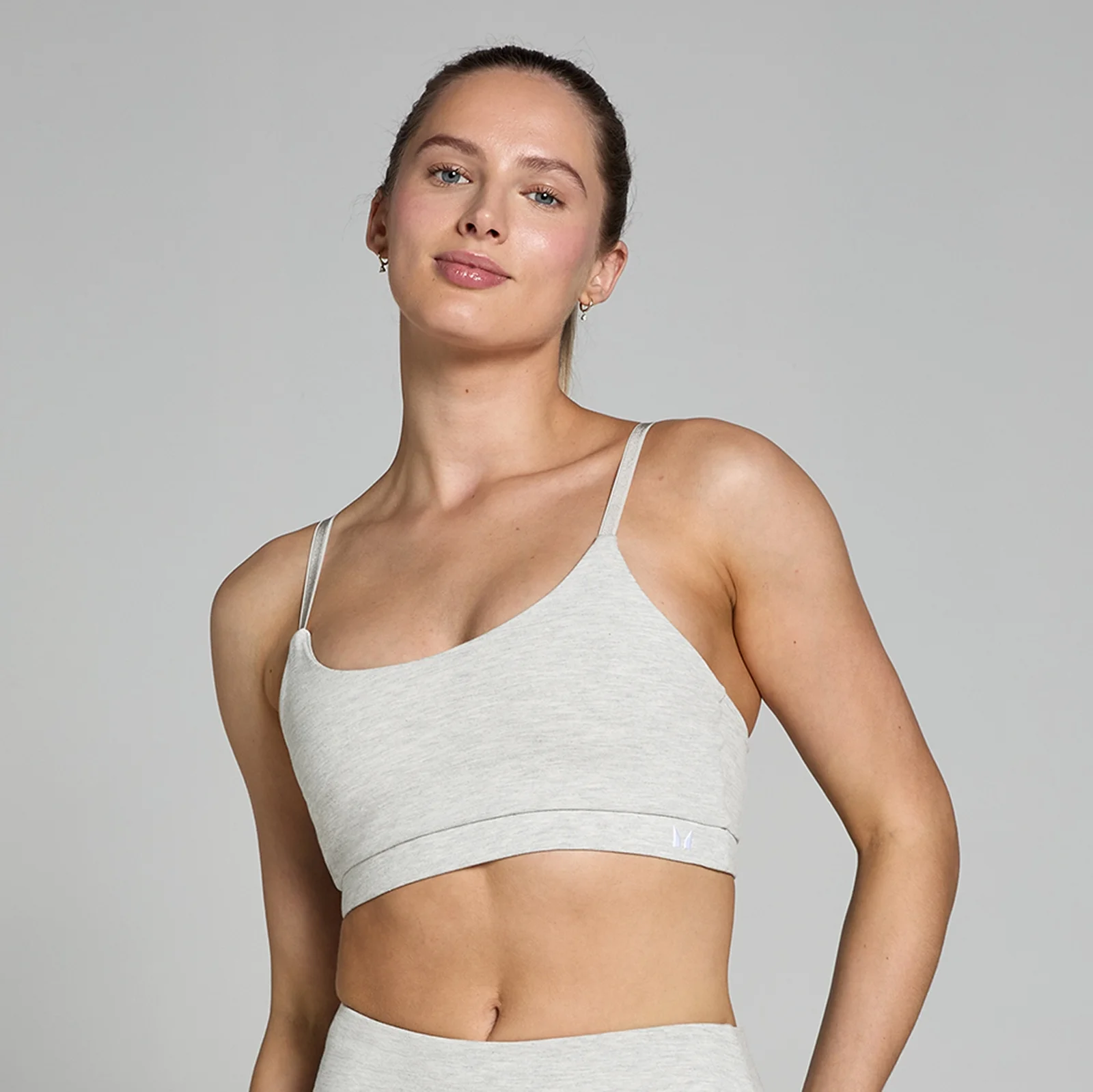 MP Women's Basic Bra - Light Grey Marl - XXS Image 1