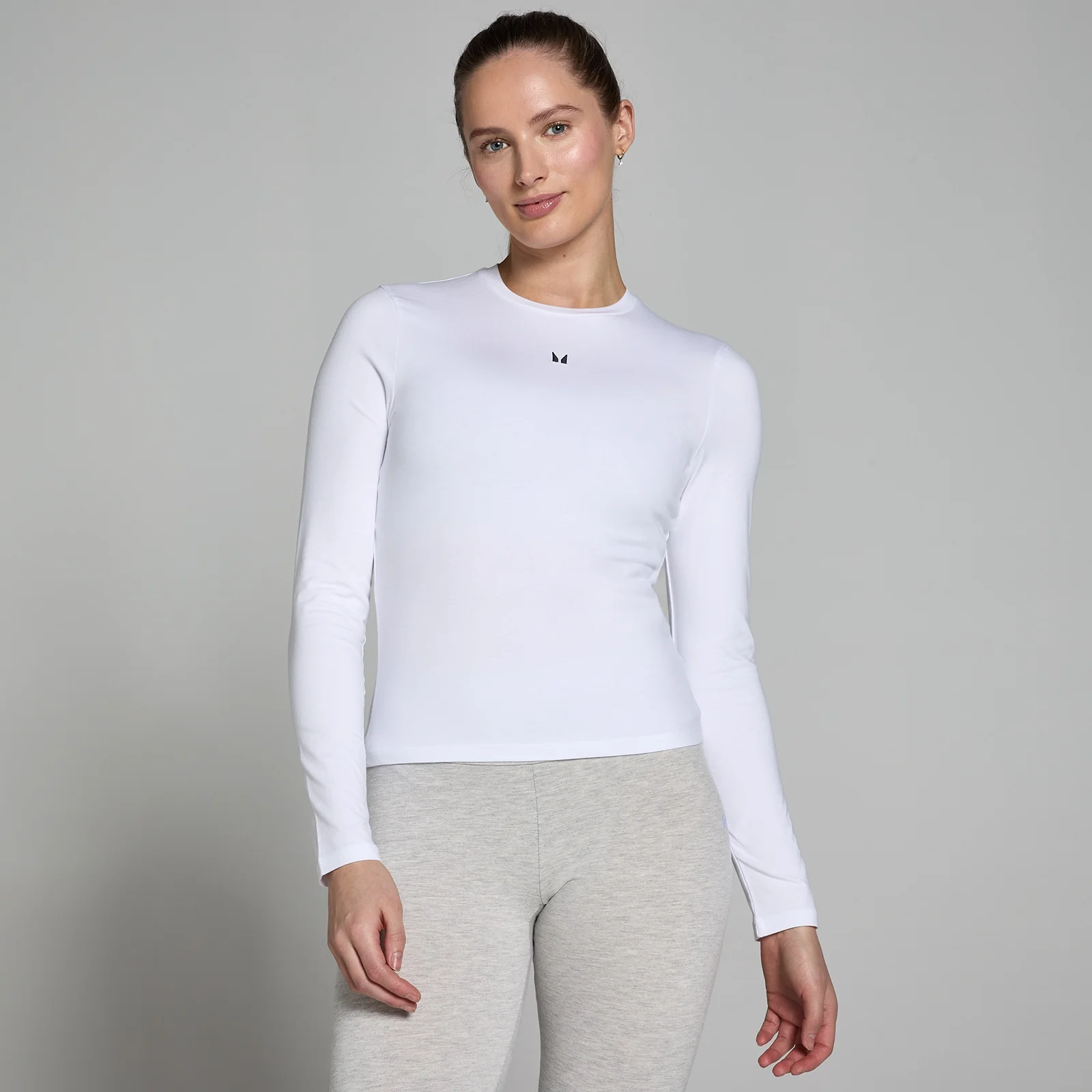 MP Women's Basic Body Fit Long Sleeve T-Shirt - White - XXS Image 1