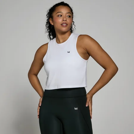 MP Women's Training Cropped Vest - White