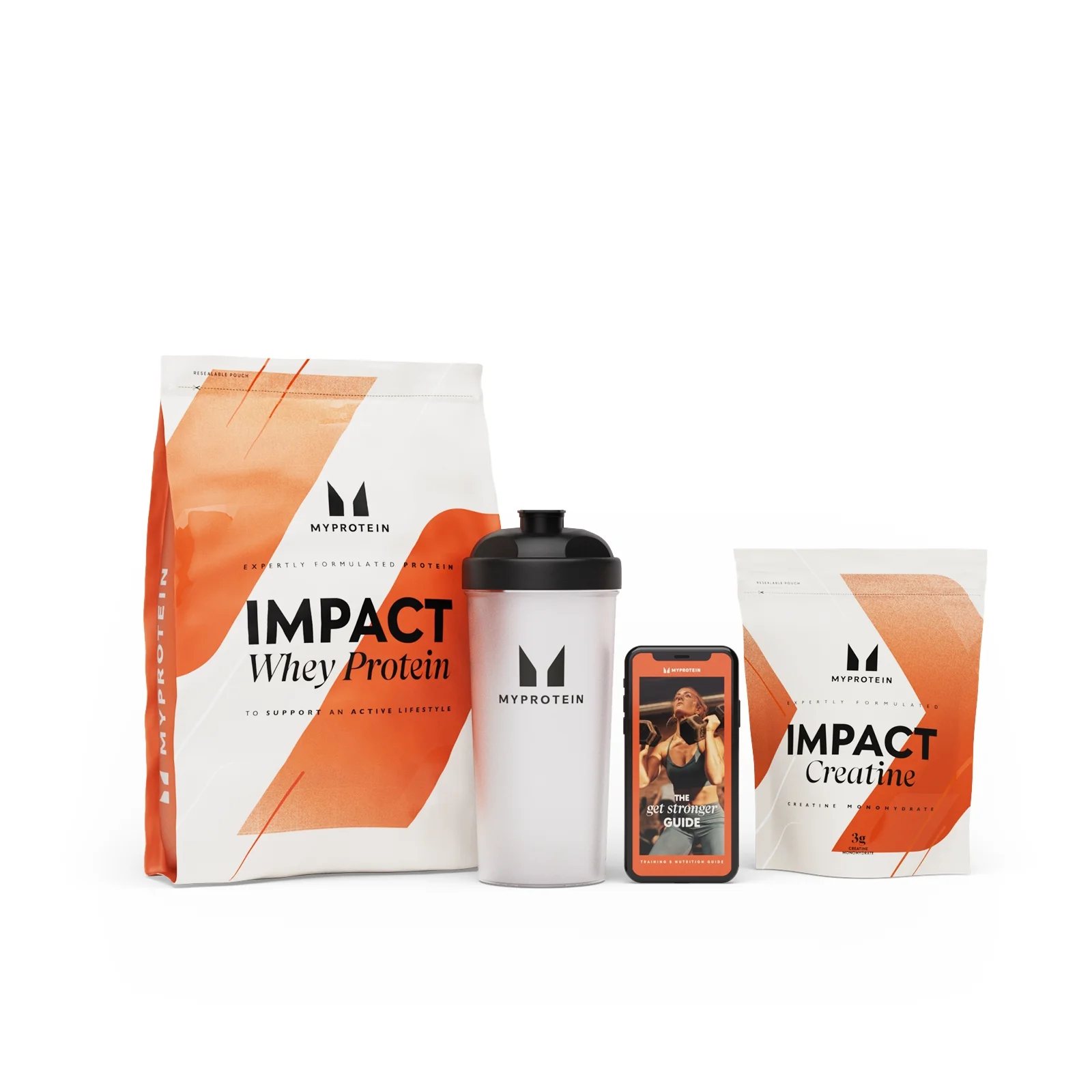 Набір для нарощування м'язів Get Stronger Bundle - Strawberry (Vegan) - Unflavoured Image 1