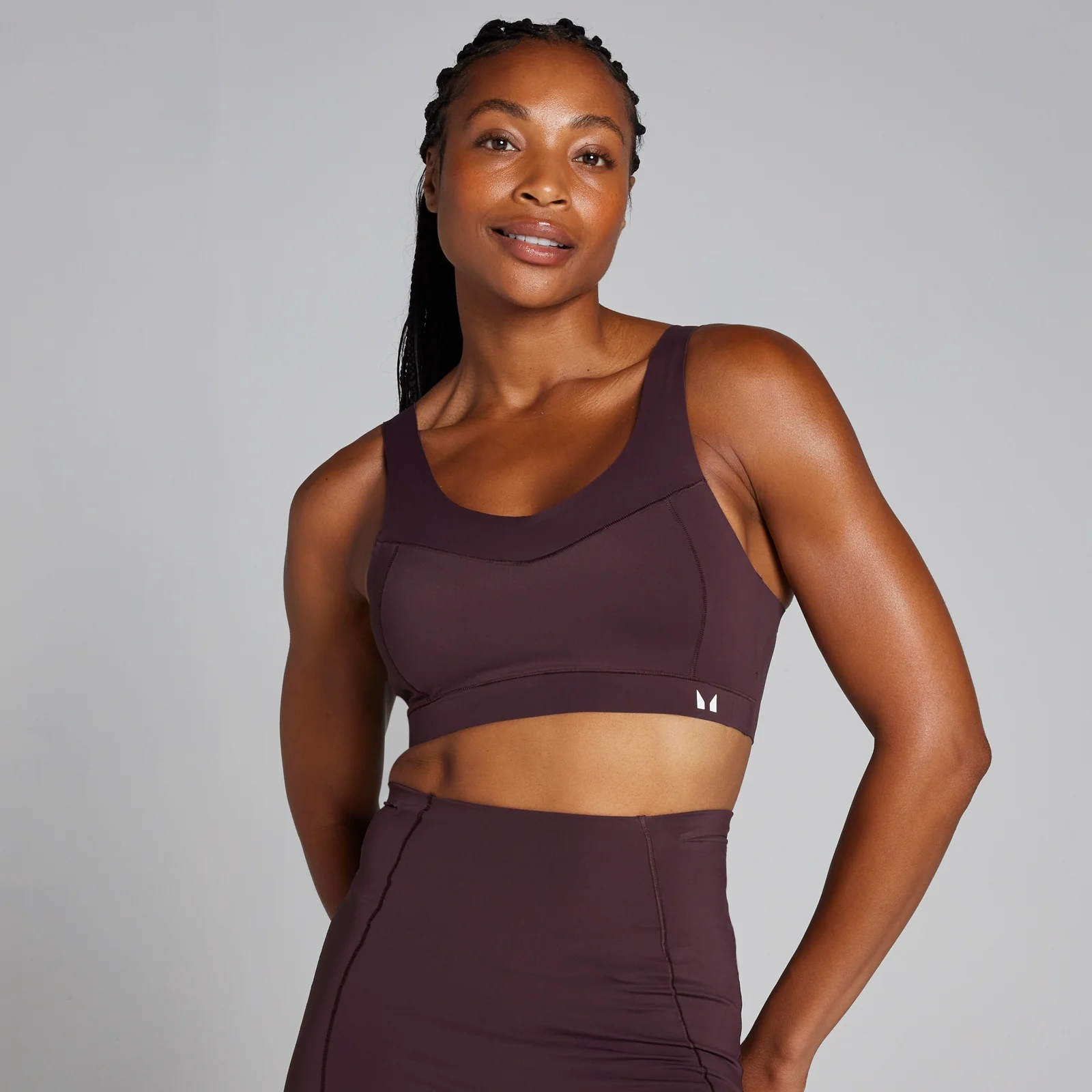 MP Women's Tempo Ultra Bonded Sports Bra - Chocolate Berry - XS Image 1