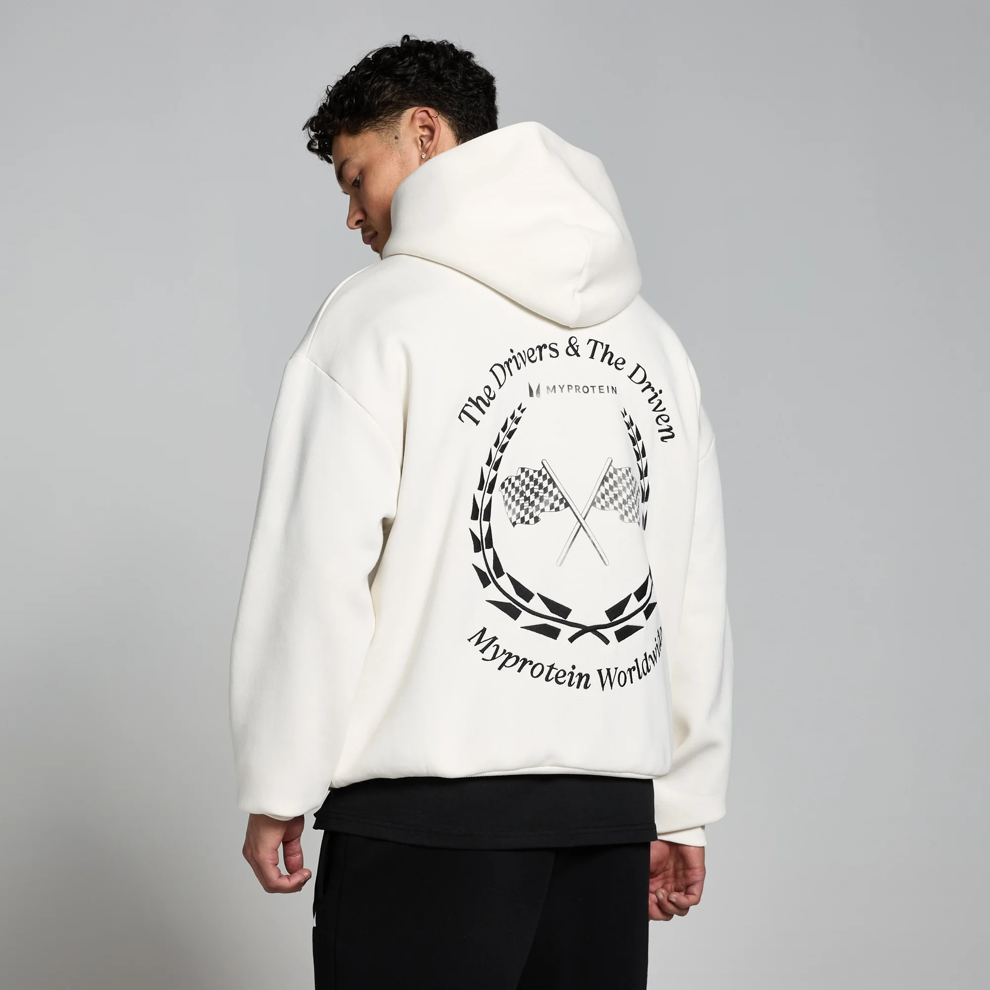 MP World Wide Graphic Hoodie - Natural Cream - XXL-XXXL Image 1