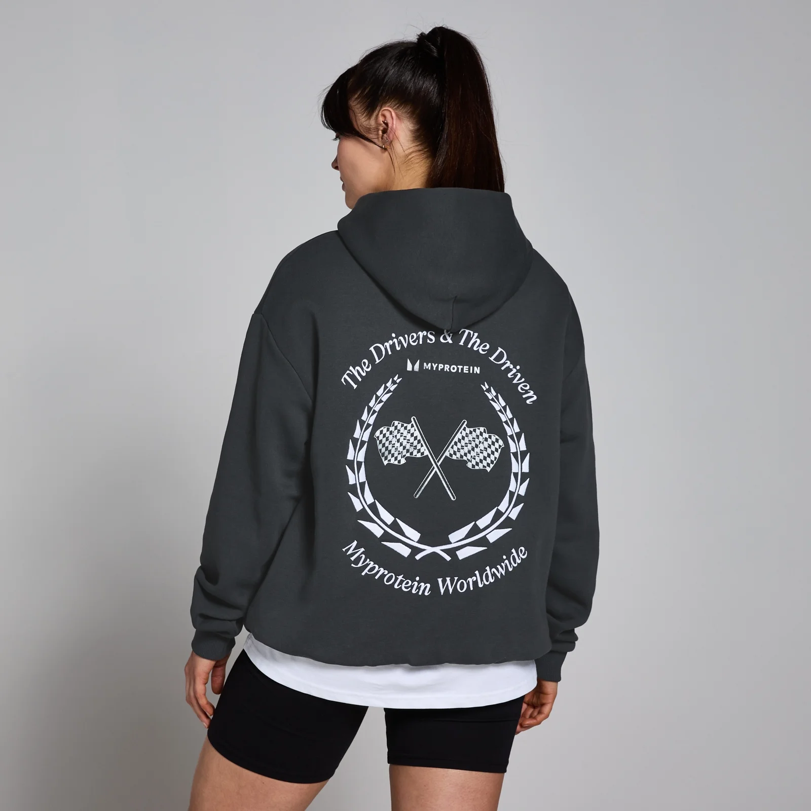 MP World Wide Graphic Hoodie - Washed Black - XXS-XS Image 1