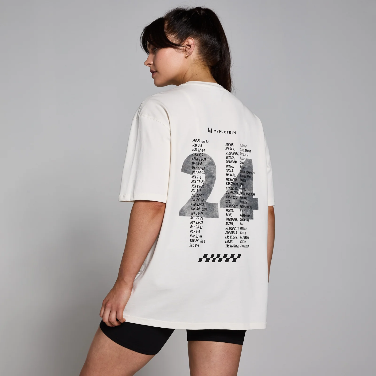 MP Race Day Graphic T-Shirt - Natural Cream - XXS-XS Image 1