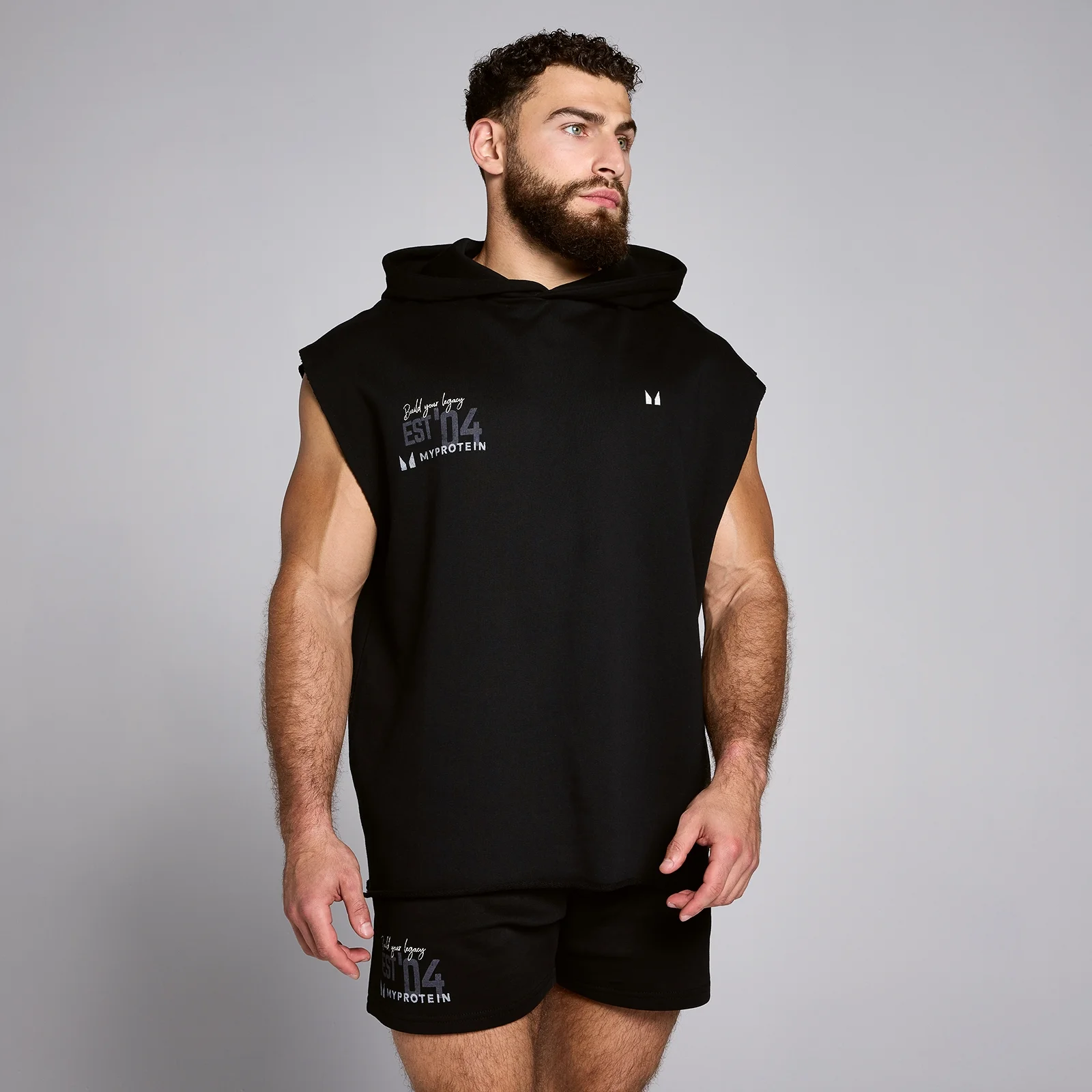 MP Men's Origin Graphic Hooded Vest - Black - XL Image 1