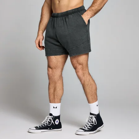 MP Men's Origin Washed Graphic Sweatshorts - Washed Black