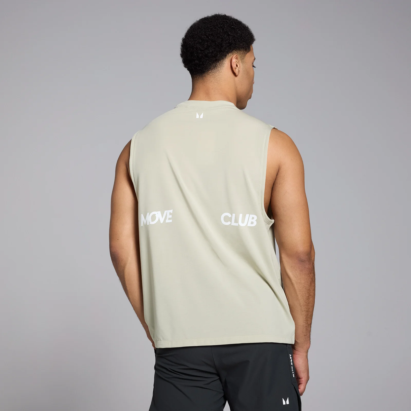 MP Men's Tempo Graphic Oversized Tank - Salt Grey - S Image 1