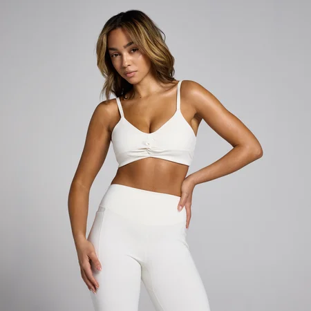 MP Women's Lifestyle Twist Front Sports Bra - Natural Cotton