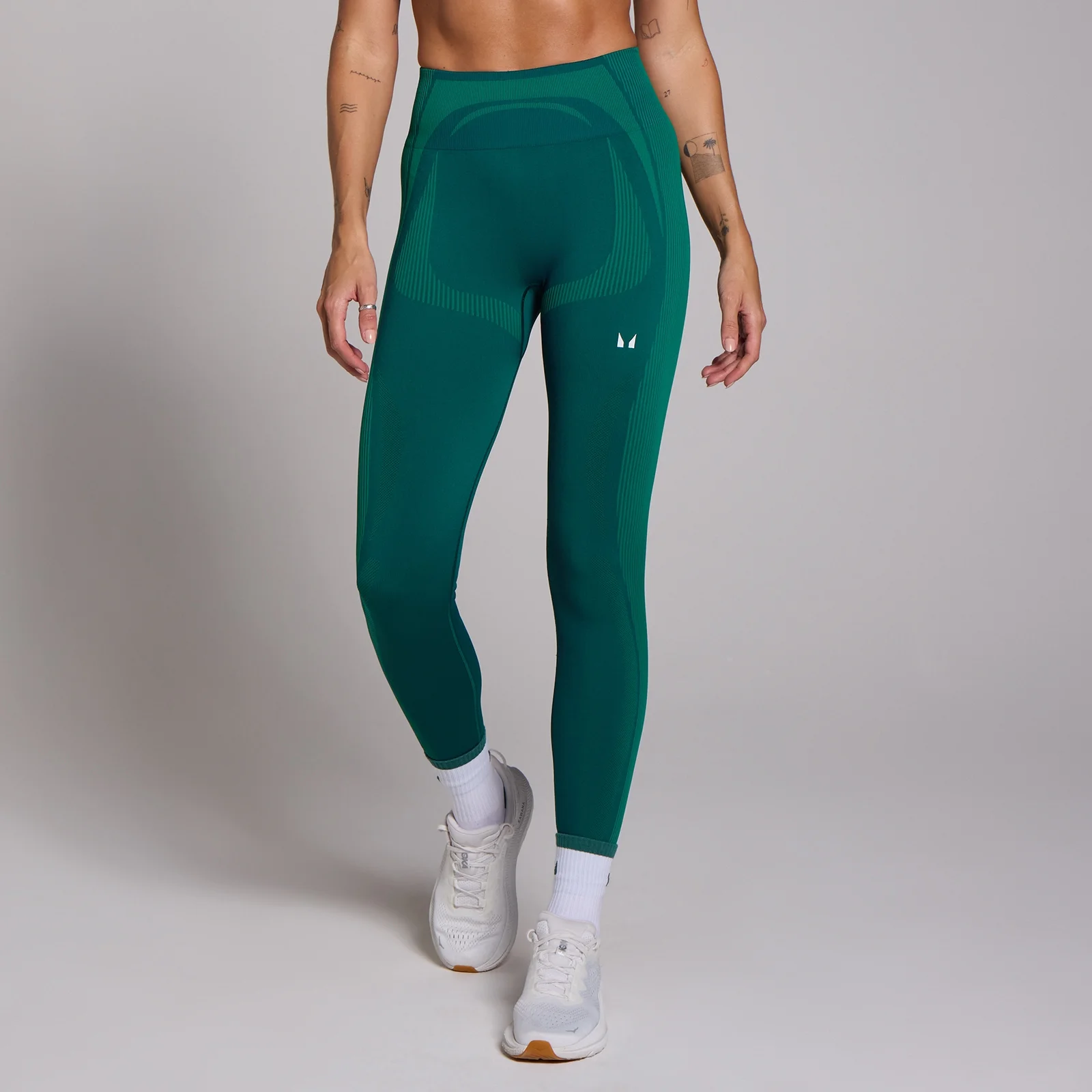 MP Women's Tempo Seamless Hybrid Leggings - Deep Teal - XS Image 1