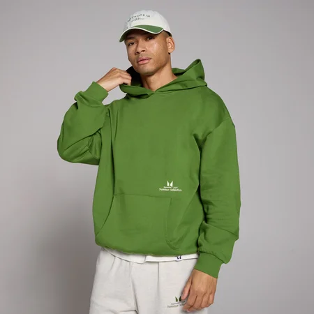MP Retro Graphic Oversized Hoodie - Dark Pine