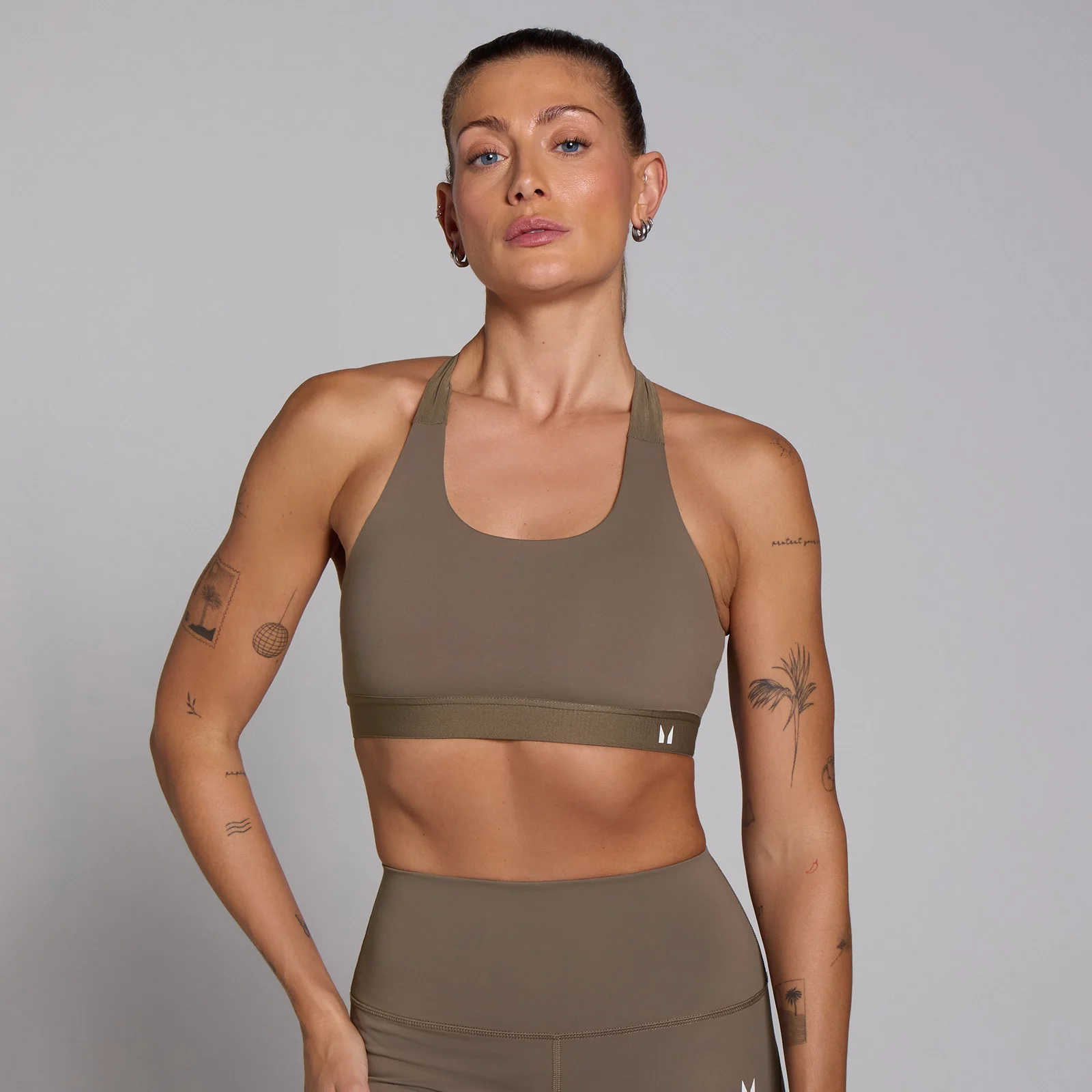 MP Women's Power Cross Back Sports Bra - Espresso - S Image 1