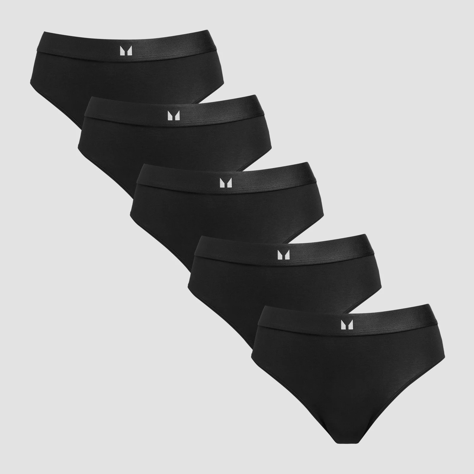 MP Women's Mid Rise Bikini Brief (5 Pack) - Black - XS Image 1