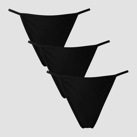 MP Women's Mid Rise G String (3 pack) - Black