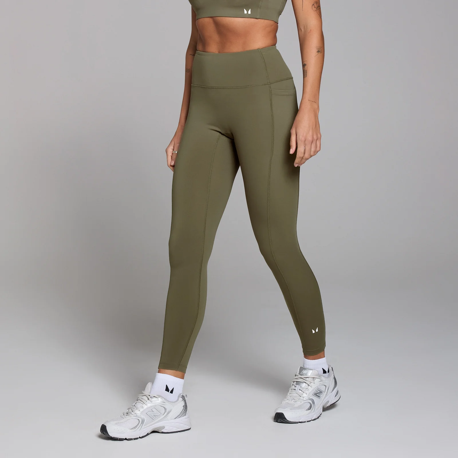 MP Women's Active Pocket Leggings - Khaki - XS Image 1