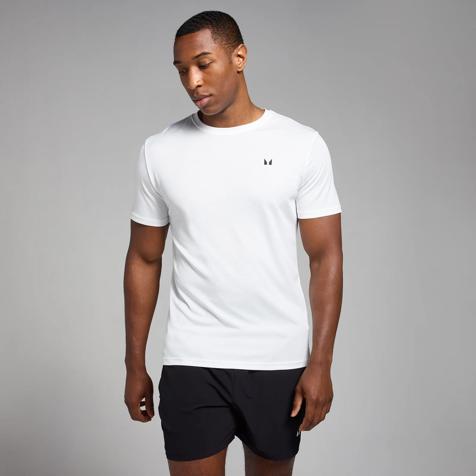 MP Men's Grid Training T-Shirt - White - XS Image 1