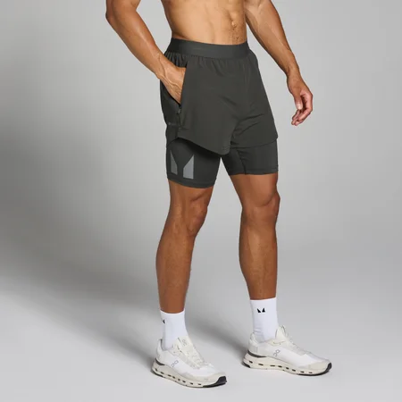 MP Men's Tempo Hybrid 2-in-1 Shorts - Night Grey
