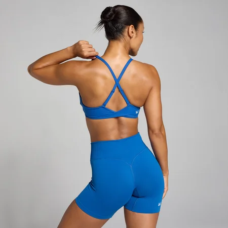 MP Women's Tempo Hybrid Twist Back Sports Bra - True Blue