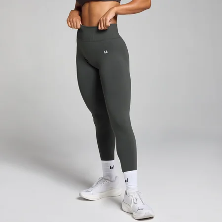 MP Women's Tempo Hybrid Mid-Rise Seamless Leggings - Night Grey