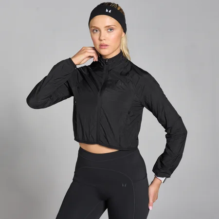 MP Women's Velocity  Cropped Windbreaker - Black