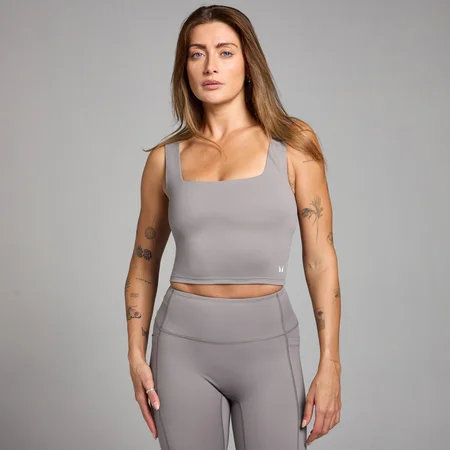 MP Women's Active Square Neck Vest - Cool Grey