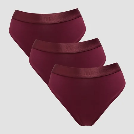 MP Women's Mid Rise Bikini Brief (3 Pack) - Deep Berry